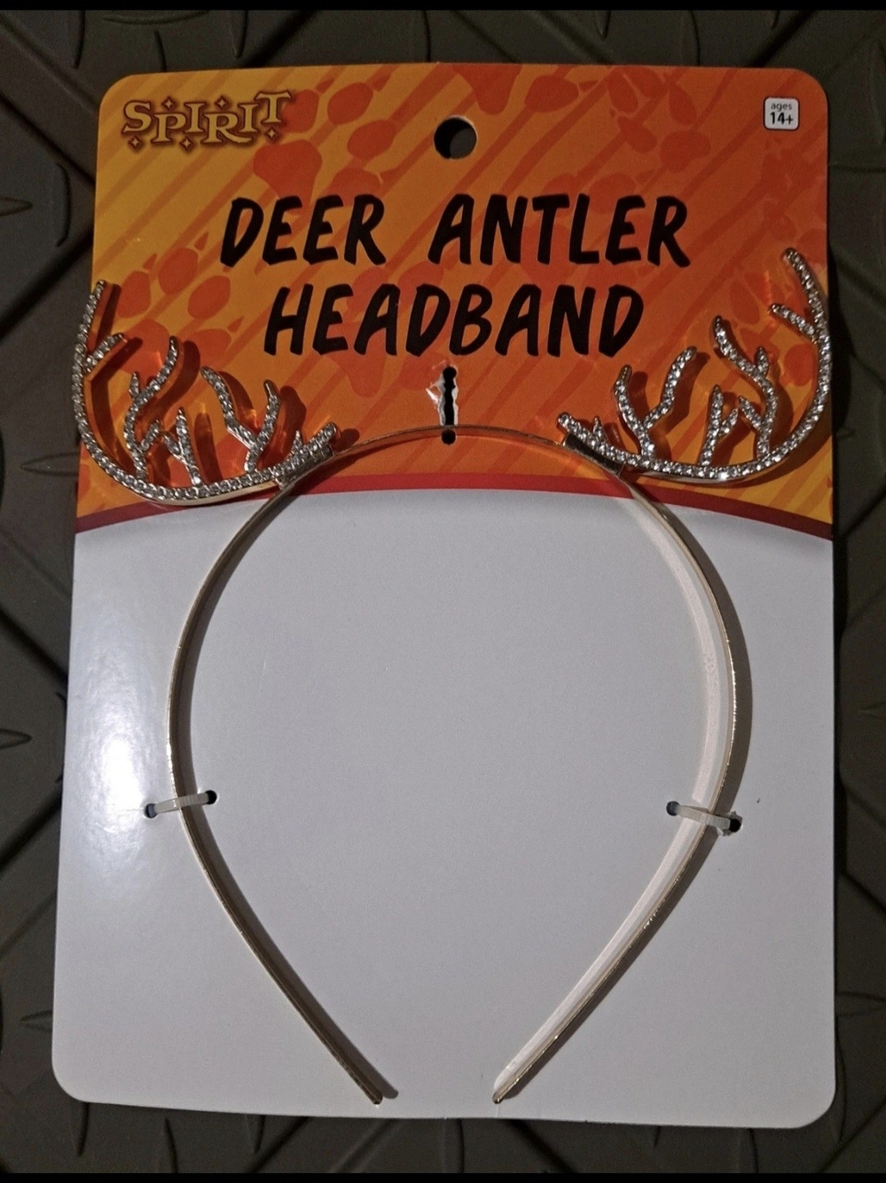 Spirit Rhinestone Deer Antler Headband in Gold